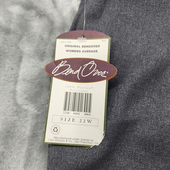 NEW Vintage Levi's Bend Over Pants Womens 22W Gray High Rise Tapered Stretch - Picture 6 of 14